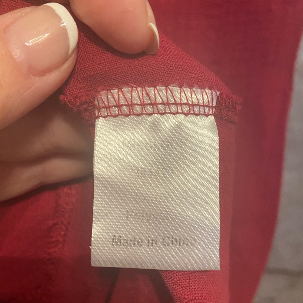 Miss Look Raspberry Linen Look Dress with Pockets - Picture 7 of 8